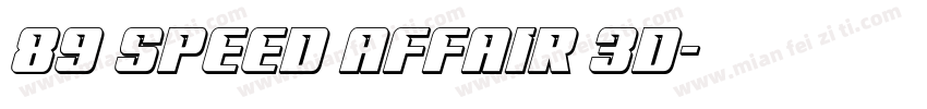 89 Speed Affair 3D字体转换